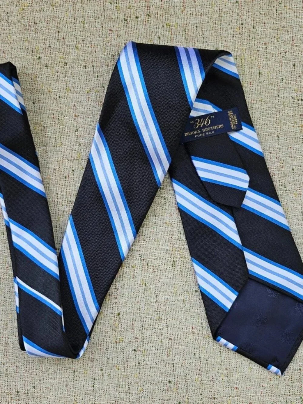 Vintage Brooks Brothers 346 Striped Silk Tie Men Neck Tie Classic Tie Made USA